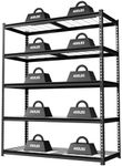 WORKPRO 5-Tier Metal Shelving Unit, 48”W x 24”D x 72”H, Heavy Duty Adjustable Storage Rack, 4000 lbs Load Capacity (Total), for Garage, Basement, Warehouse, Workshop