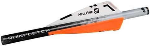 New Archery Products NAP Quickfletch Hellfire 3" Crossbow Fletching System White and Orange 6PK