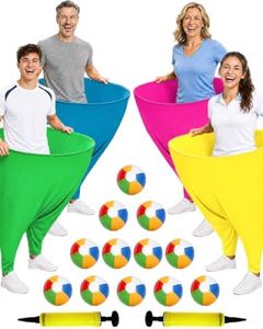 Granny Pants Yard Game, 4Pcs Granny Pants Outdoor Games, 12 Colorful Bouncy Balls & 2 Air Pump, Outdoor Tossing Games for Family Children's Mother's Father's Day Carnival Party Reunion Gathering