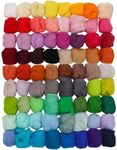 Coitak 72 Colors Fibre Wool Yarn Roving for Needle Felting Hand Spinning DIY Craft Materials