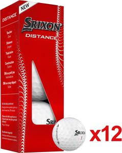 Srixon Distance 10 Golf Balls, White – High Performance