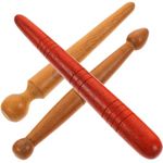 FOMIYES Traditional Thai Wooden Massage Sticks, Reflexology Hand Foot Massage Tool, Trigger Point Massager for Face Back and Neck Release 3pcs