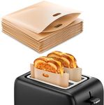12pcs Non Stick Reusable Toaster Bags - Toaster Sandwich Bags Grilled Cheese Toaster Bags Reusable Bags for Food - Fiberglass Heat Resistant Toaster Bags for Grilled Cheese Sandwiches, Toaster Sleeves