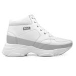 BXXY Men's 3 Inch Hidden Height Increasing Casual Outdoor Sneakers Boot in Eva Sole. Height Elevator White Boots-7 UK