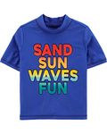 OshKosh B'Gosh Boys' Rashguard, Blue Sand Sun, 5T