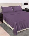 Mejoroom King Size Bed Sheet Set - Hotel Luxury 1800 Bedding Sheets & Pillowcases - 16" Deep Pocket Fitted Sheet, Hypoallergenic, Wrinkle& Breathable, Fade Resistant - 4 Piece(King, Purple)