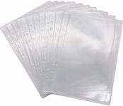 12 Pack A5 Size Clear Sheet Protectors 4.9 x 8 Inch Plastic Sleeves Page Protectors Top Loading Paper Protector for 6 Ring Binders, Acid-Free, Archival Safe for Documents and Photos