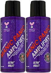 Manic Panic Amplified Semi-Permanent Hair Color Cream - Ultra Violet 4oz"Pack of 2"