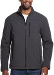 Weatherproof Men's Softshell Jacket for Men, Wind & Water Resistant, Breathable Midweight Outdoor Coat, Lightweight Windbreaker for Spring, Fall & Winter - Charcoal, 3X-Large