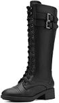 DREAM PAIRS Women's Pu Knee High Ri