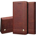 Pikkme Leather Flip Cover Wallet Case for iPhone 5 / 5s / Se (Brown)