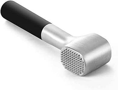 KITEXPERT Meat Tenderizer Hammer with Comfortable-Grip Rubber Handle, Dual-side Meat Mallet for Kitchen, Heavy Duty Meat Pounder Hammer For Tenderizing Steak, Beef and Fish - Black