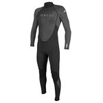 O'Neill Men's Reactor-2 3/2mm Back Zip Full Wetsuit, Black/Graphite, L