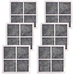 HiWater 6 Pack LT120F Refrigerator Air Filter Replacement for Kenmore Elite 469918, ADQ73214402, ADQ73214404 (Advanced Carbon Block Type)