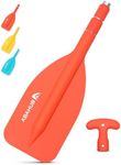 Abahub Premium 21''-42'' Emergency Telescoping Paddle Aluminium Shaft for Canoeing Boating Kayaing Orange Lightweight Oars