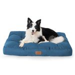 Bedsure Waterproof Dog Bed Large - Washable Dog Bed Mattress with Oxford Fabric, Pet Pillow Cushion for Crate, Navy Cheap Dog Bed, 91x68x10cm