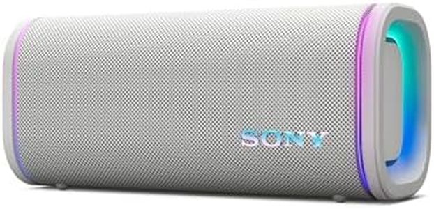 Sony ULT Field 5 Portable Bluetooth Speaker (SRS-ULT50), Powerful Sound with Deep Bass, 25 Hour Battery, IP67 Waterproof & Dustproof, 360° Party Lights, Outdoor Speaker with Shoulder Strap, Off White