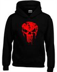 Crown Designs Dripping Skull Emblem Super Hero Movie & Comic Book Fan Gift Unisex Hoodies for Men, Women & Teenagers - Black/Medium