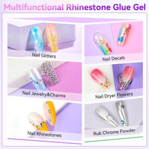 Makartt 3D Nail Rhinestone Glue Gel Kit – Dual Head, 2 x 8ml Adhesive