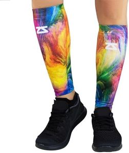 Zensah Running Leg Compression Sleeves - Shin Splint, Calf Compression Sleeve Men and Women (Color Explosion, Small/Medium)