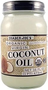 NEW Trader Joes(16 fl oz) Coconut Certified Organic Extra Virgin Coconut Oil by Trader Joes