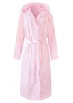 Luxury Turkish Hooded Non-pilling Bathrobe for Women - Soft Terry Cloth Robe for Ultimate Comfort and Style - Crescentt (Baby Pink Hooded - XS/S)