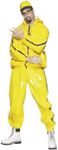 Smiffys Men's Rapper Suit, Hooded Jacket, Pants and Hat, Icons and Idols, Serious Fun, Size M, 21843 Yellow