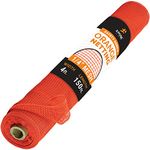 Construction Safety Debris Netting - 150 Ft Temporary Material Roll, 1/4" Mesh Scaffold Net Enclosure, Barricade, Visibility Barrier, Fencing Roll, Heavy Duty Fire Retardant 4 ft x 150 ft, Orange