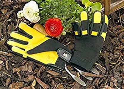 GOLD LEAF SOFT TOUCH Deluxe Deerskin Leather Comfortable RHS Gardening Gloves - Ladies Size - Great Gift
