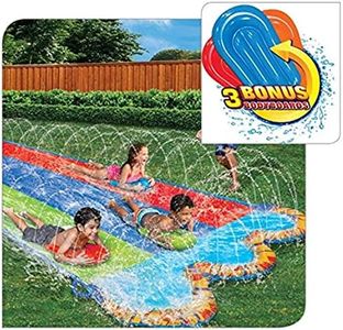 BANZAI Triple Racer Water Slide, Ages 5-12, Multicolor, Kids, Unisex, Playful, Active, Portable, Fun