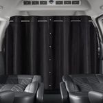 ZATOOTO Car Privacy Screen Curtains, Removable Camper Curtain for Travel, Camping, Sleeping, Blackout Window Sun Protection Most Vans, Thickened Suede Fabric, 122 x 180 cm (CL-GJP05)