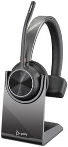 Poly - Voyager 4310 UC Wireless Headset + Charge Stand (Plantronics) - Single-Ear Headset w/Mic - Connect to PC/Mac via USB-A Bluetooth Adapter, Cell Phone via Bluetooth -Works with Teams, Zoom &More