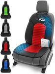 Walser Car Comfort car seat cover S-Race, Rated Very Good* universal seat cover and protective pad, seat protector for cars and vans, red/black