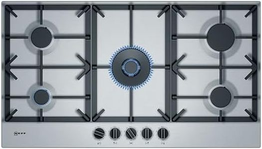NEFF N70 T29DS69N0 92cm Gas Hob - Stainless Steel, Built-in