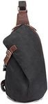 AOTIAN Unisex Sling Backpack Waxed Canvas Crossbody Bag Daypack 10 Liters, Height 14.5 Inches