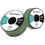 Brotree Micro Cord 1.18mm 50M Spool Braided Cord Paracord Utility Cord for Bracelet, Crafting and DIY - 45kg Breaking Load (Forest Green)