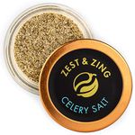 Celery Salt (Ground), 45g Spice Jar - Premium Salts by ZEST & ZING. Fresher, Convenient, Stackable Spice Jars.