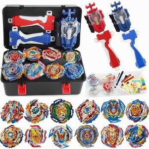 CaKaBeys 12 Piece bey Battling Burst Gyros Tops 2 Sparking Launcher with 1 Portable Storage Box Set Burst quadrive pro Series Set for Kids Children Christmas Idea Gift.