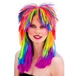 Wicked Costumes Adult 80's Rainbow Pop Fancy Dress Wig