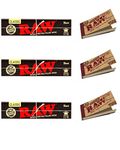 OutonTrip Raw Black king size slim bamboo rolling papers with Raw wide perforated rolling paper Filter tips/Roach - Set of 6 ( Multicolour)