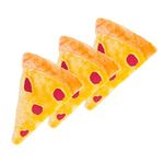 ZippyPaws Squeakie Emojiz Squeaky Plush Dog Toy -Pizza Slices (3 Pack)