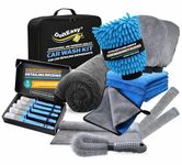 Car Cleaning Kit – 15 PCS Professional Car Washing & Detailing Kit with Car Drying Towel, Microfibre Towels, Wash Mitt, Alloy Wheel Brush, Interior Detailing Brushes for Motorbike, Truck & SUVs