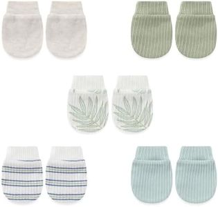 falianni 5 Pairs Baby Not Scratch Mittens 0-6 Months New born Boy Girl Gloves Cute Infant Accessories
