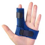 Sumifun Finger Splints for Hands, Finger Brace with Built-in Aluminium Bar for Trigger Finger, Mallet Finger, Finger Supports with 2 Gel Sleeves for Sprains, Pain Relief, Sports Injury