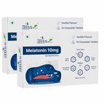 Bliss Vitals Melatonin 10mg Tablets, Premium Sleep Aid for Natural, Peaceful Sleep (Tablet, 30)