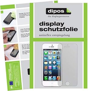 dipos Protector de pantalla para Apple iPhone 5 (6 unidades -4 para la parte delantera y 2 para la trasera) - mate pelicula protectora de pantalla