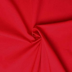 Tejido de popelín 100% algodón - Disponible en más de 20 colores - Se vende por piezas - Telas para manualidades (1m x 1m46, Rojo)