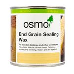 Osmo End Grain Sealing Wax 5735 Clear Satin 0.375L – Natural Oil & Wax Wood Sealer for Decking Board Ends – Breathable Wood Protector – Water & Dirt Repellent – Reduces Swelling & Cracking