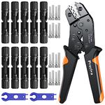 Crimping Plier Solar Plug Set, Preciva Crimping Pliers with 10pcs Solar Panel Cable Connector + 2 Wrenches + Crimper Plier, Solar Plug Crimping Tool for 2.5-6.0mm²