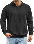 COOFANDY Men's Gym Sweatshirt Long Sleeve Fashion Workout Athletic Hoodies Lightweight Hooded T Shirt Black